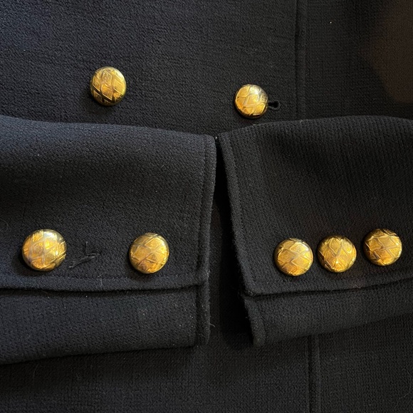 Oscar de la Renta Navy Wool Jacket - Picture 3 of 4